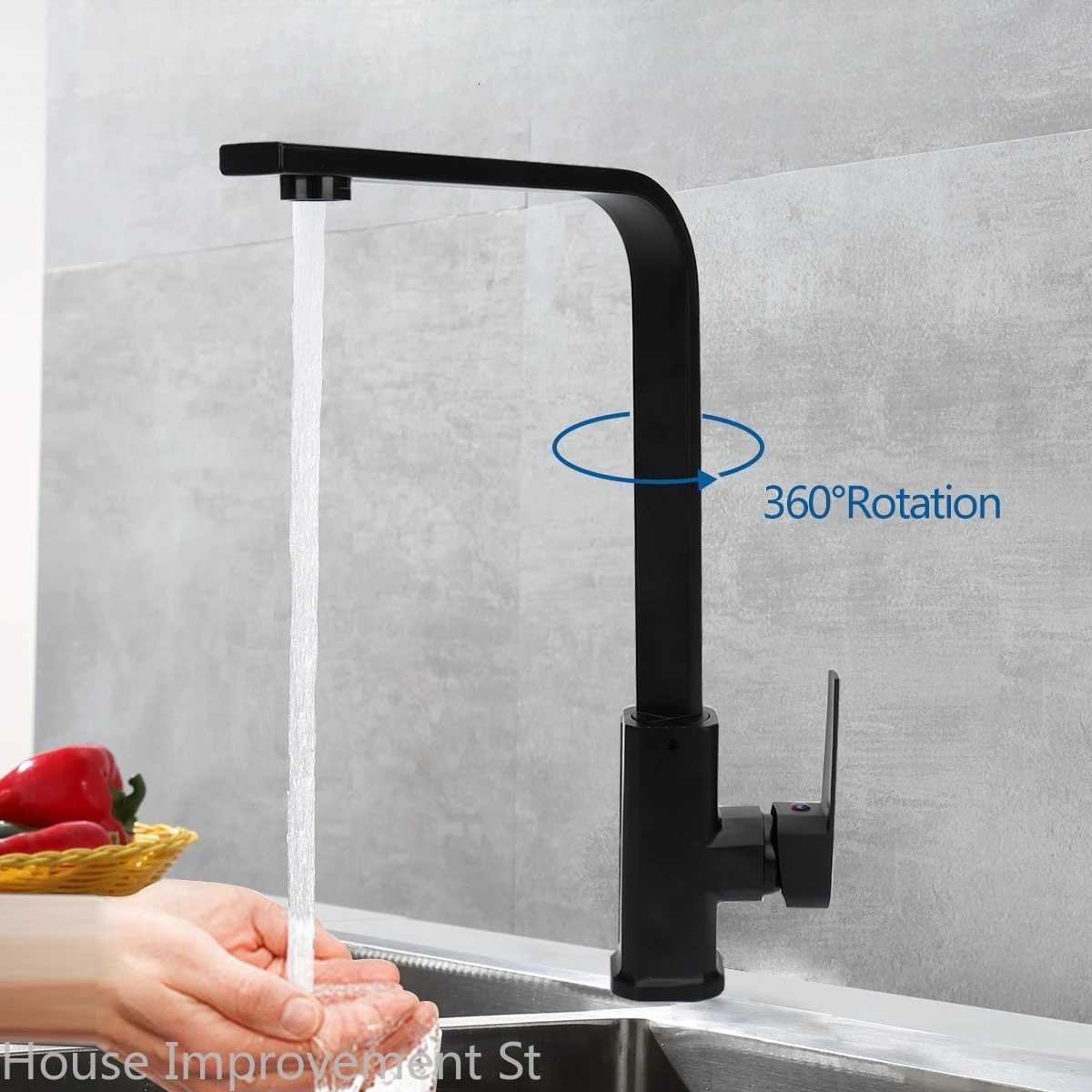 Kitchen Faucet Hot And Cold Water Mixer 360 Degree Rotating Vessel Sink Tap Deack Mounted for Kitchen Y251104
