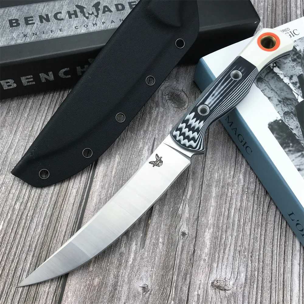 BM Knives 15500-1K Fixed Knife S45VN Blade Steel Made Hunt Meatcrafter G10 Handle Outdoor Camping hot Hunting Pocket ToolC250403