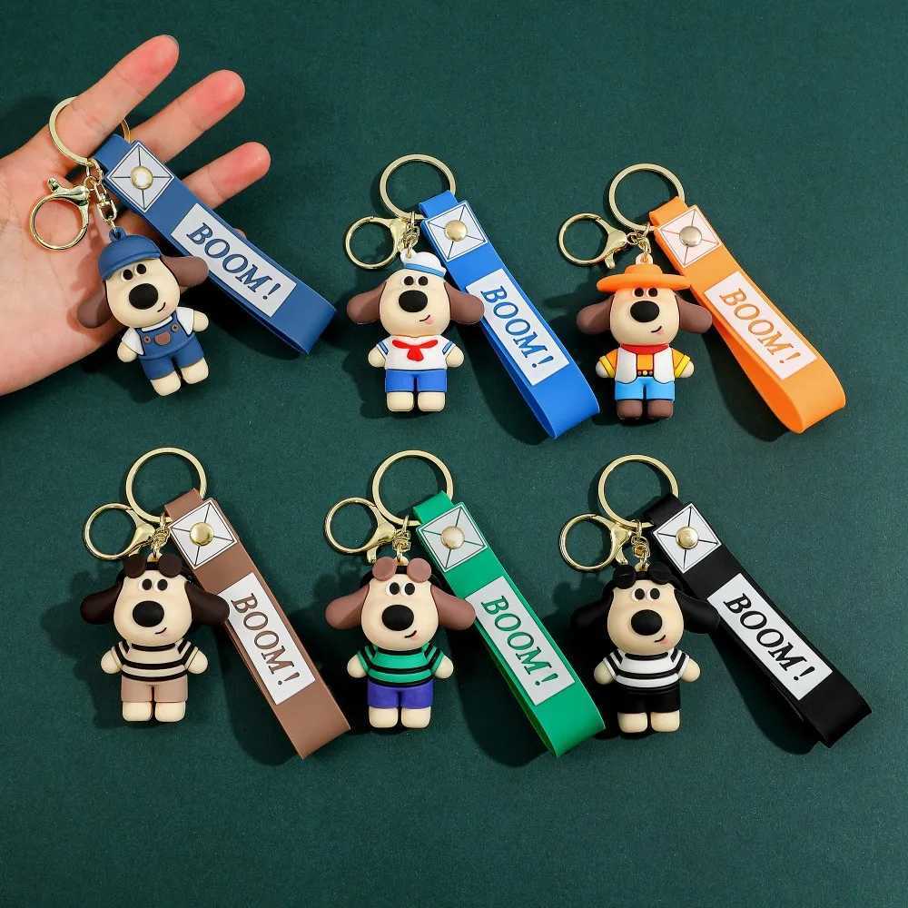 Creative Cute Cartoon dog Keychain Anime Animal Bag Keyring Animal Car Phone Pendent Cute Doll Keychain Mothers Day GiftW251103