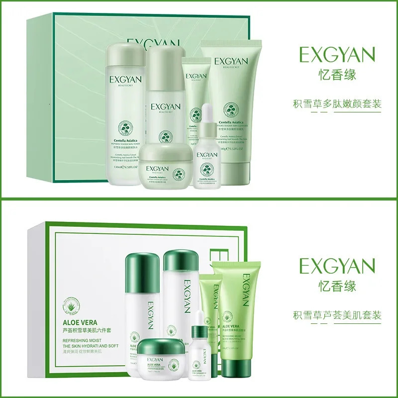 Centella Asiatica Polypeptide Skin Care Set Aloe Oilcontrolling Face Serum Cream Lotion Set Ascorbic Acid Essence 251030