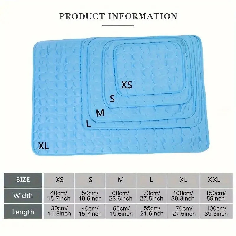 Cooling Pad for Dog and Cat Cool Ice Silk Moisture Mat Bottom Mesh Breathable Comfortable Small Animal Bed 250402