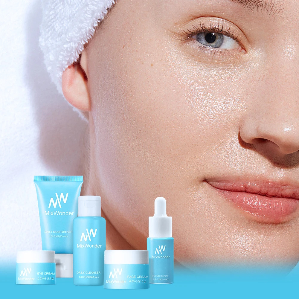 MixWonder Hydrating and Skincare Set 5Piece Gift Set Including Cleanser Facial Cream Eye Cream Serum r 251030