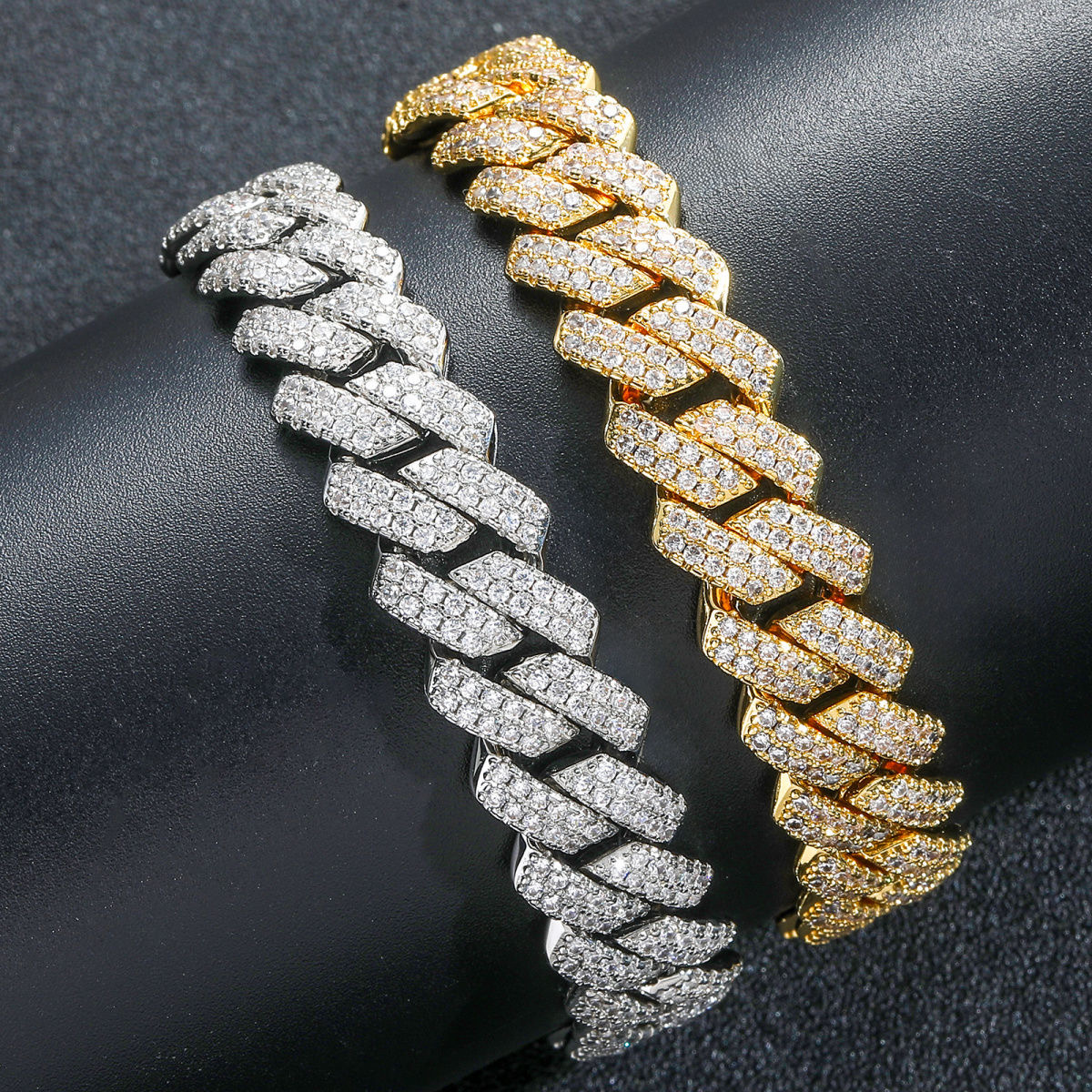 10mm Hip Hop Jewelry Sterg Sier Vvs Moissanite Iced Out Mini Cuban k Chain Bracelet Necklace
