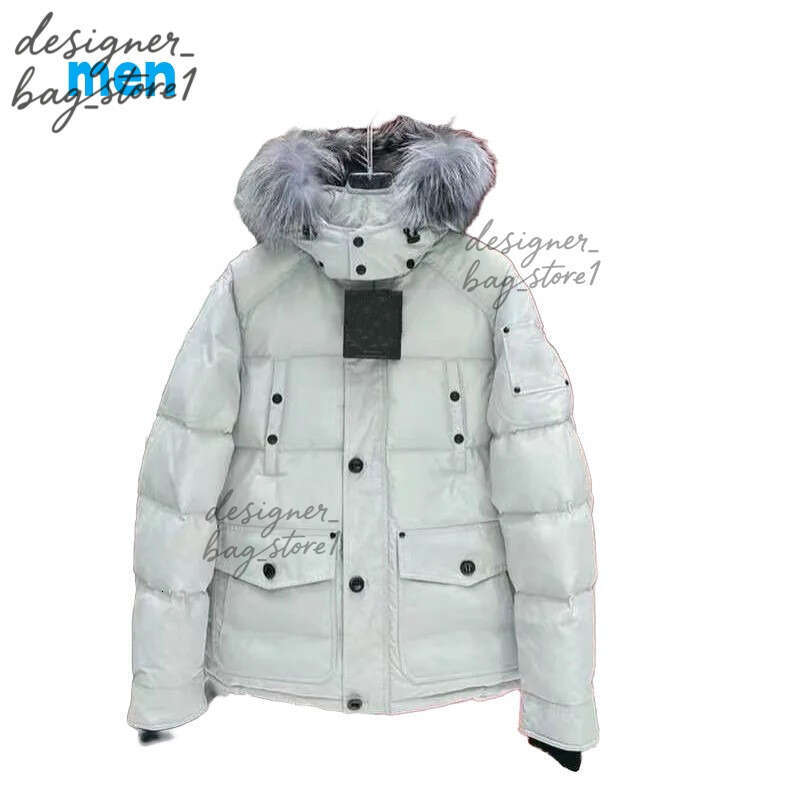 Moose Jacket Knukles Man Fur Collar Parka Winter Waterproof White Duck Coat Cloak Fashion Men And Women Couples To Keep Warm Windproof Moose Jacket Knucklecoat C7c