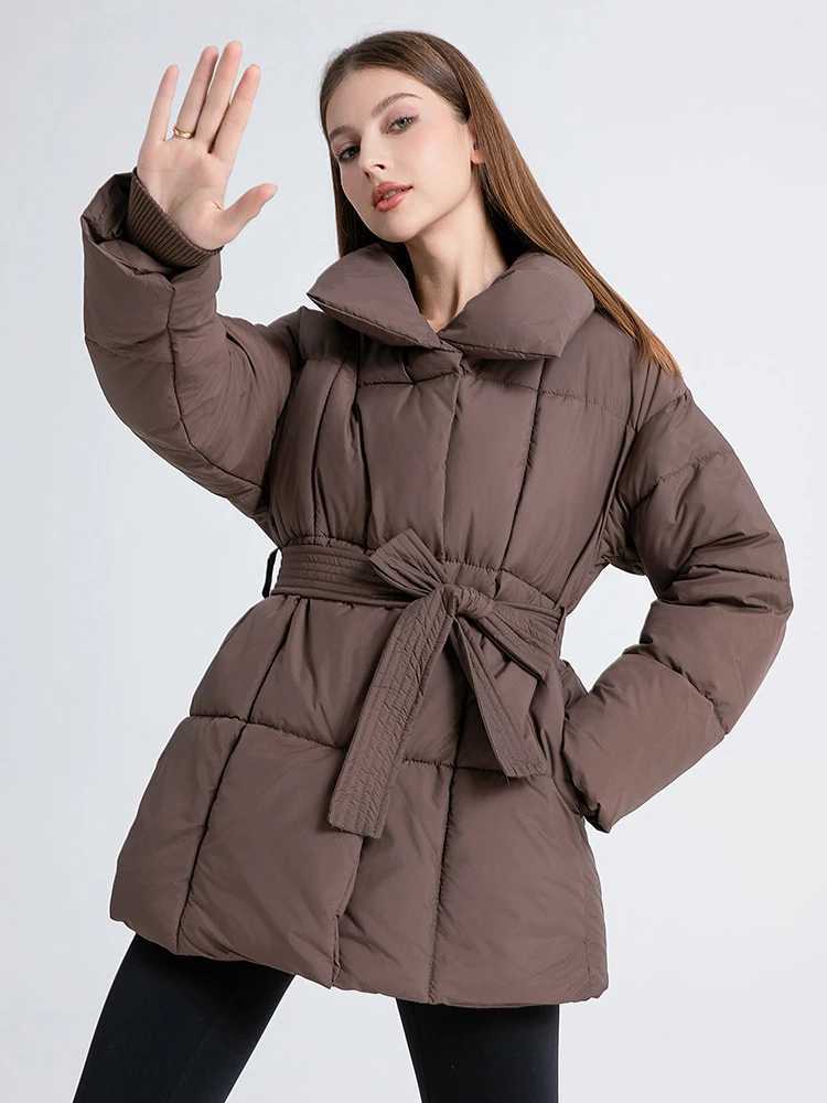Winter New Cotton Padded Puffer Coat Women Thicken Warm Pocket Snow Parka For Student Mid Length Winter Zipper Jacket Women J251104