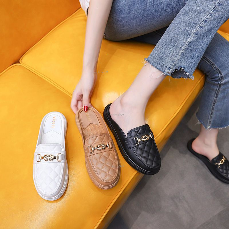 New Designer Sandals With Free Shipping Baotou Half Women's Summer Outerwear Korean Version Tall Slippers Short New Style Lazy Internet Celebrity