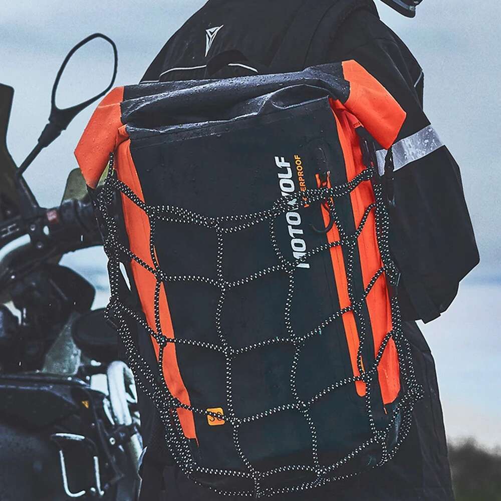Men Women Waterproof Full Face Backpack Rider Reflective Travel Bag Motorcycle Helmet Bags