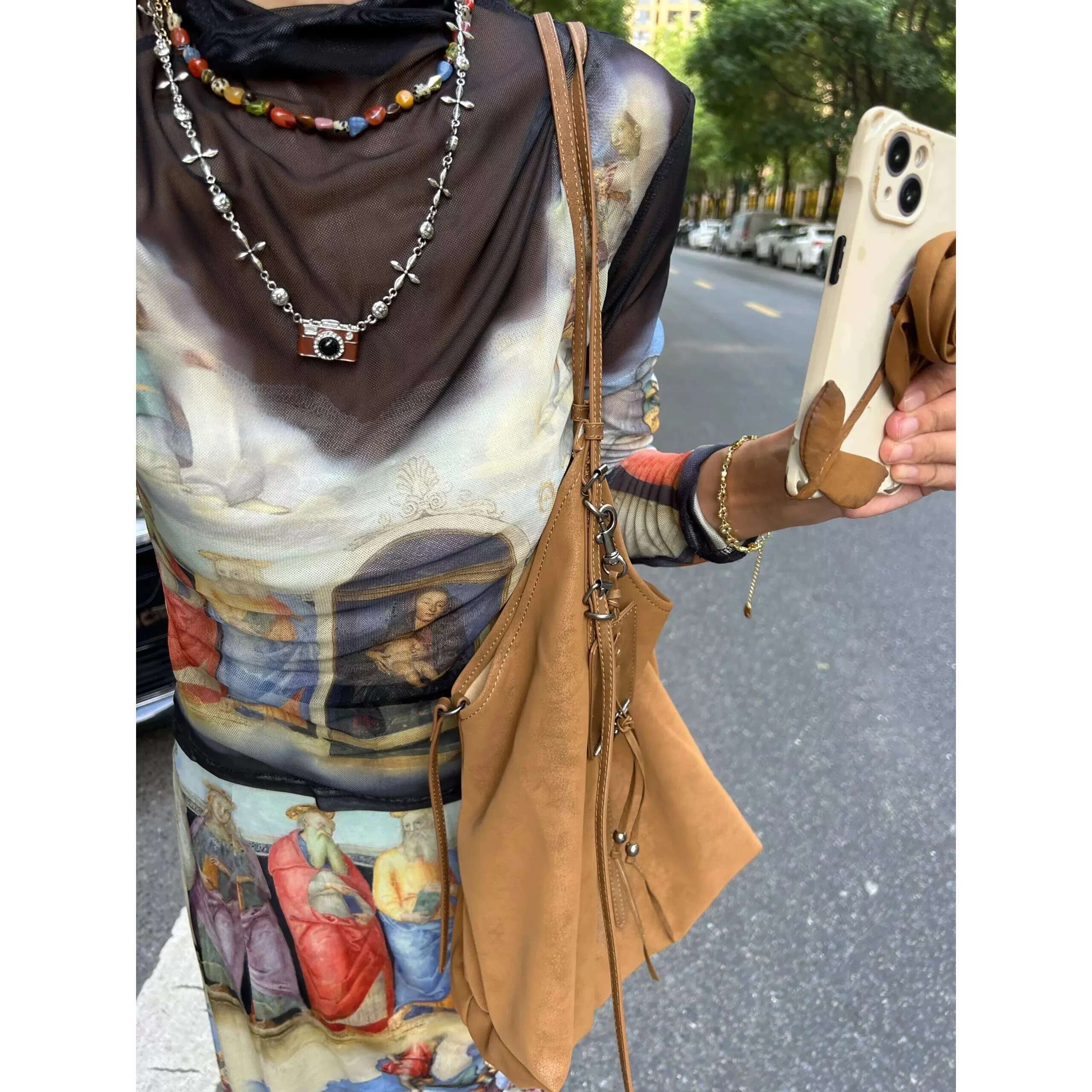 Frosted Vintage Women's Large Capacity Shoulder Bag Solid Color Simple Casual Commuter Bags Autumn Retro 2024 Hot Selg