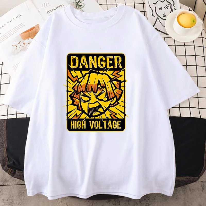 New fun anime T-shirt unisex short sleeved O-neck summer casual Agatsuma Zenitsu printed T-shirt top W250403