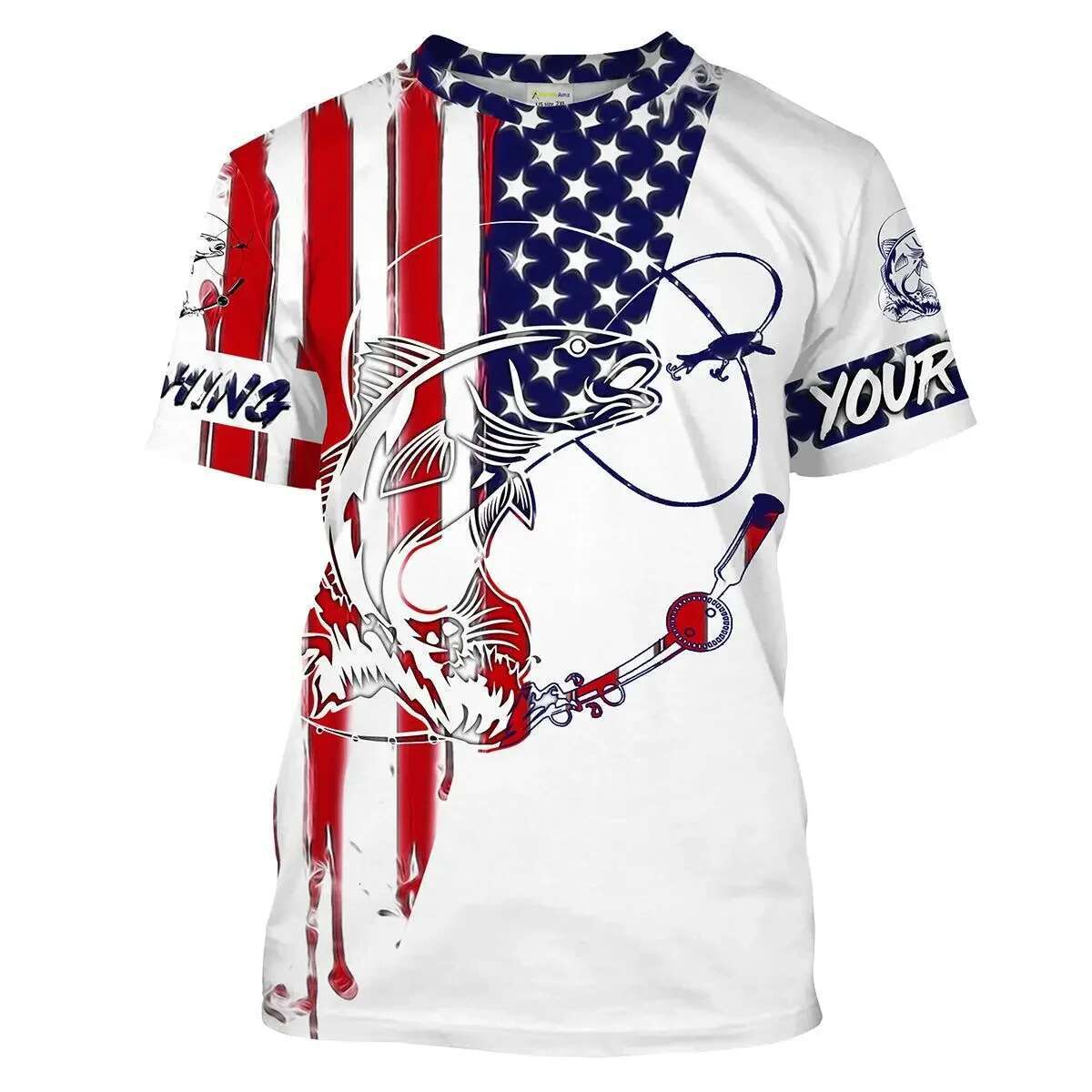 USA Flag & Coat orms Graphic Tee Summer Casual Streetwear Men's Fashion Loose T-shirts Boy Oversized Short Sleeve Tops