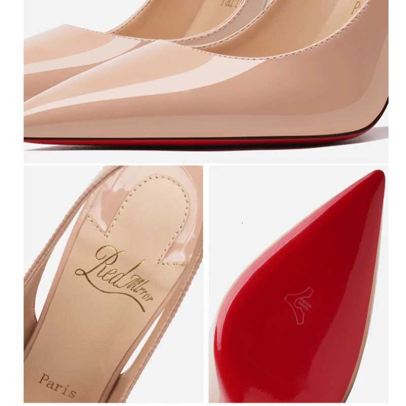 Sandals For Women 2025 Trend Luxury Red Bottoms High Heels Elegant Pointed Toe Stiletto Heels Summer Fashion Sexy Party Shoes W251104