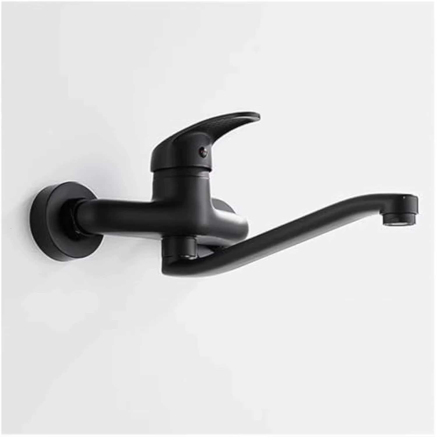 Chre/black wall-mounted swivel two-way spout water stream sprayer hot and cold water ible hose kitchen mixer tap Y251104