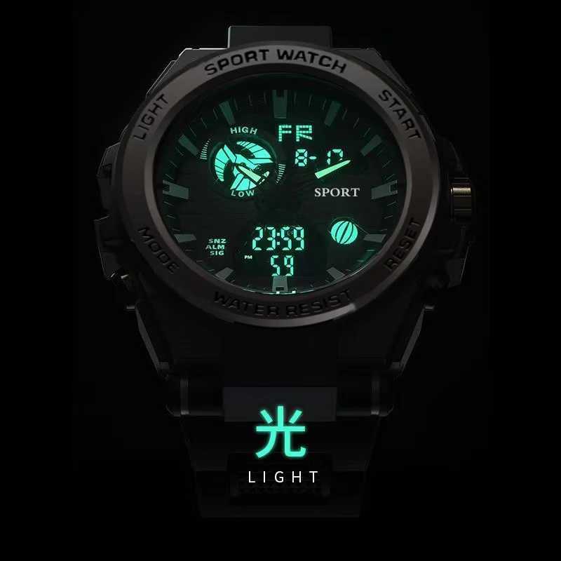 ACHENGY F Style Men Multifunctional Sports Watch Mens Dual Display Waterproof Electronic Wristwatch Relogio MasculinoT251104