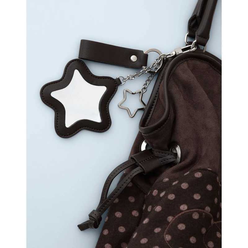 Mori Dimsum Bag Fashion Y2K New Handbag for Women Polka Dot Shoulder Bag with Top Handle Cute Brown Tote Bag for Ladies X251104