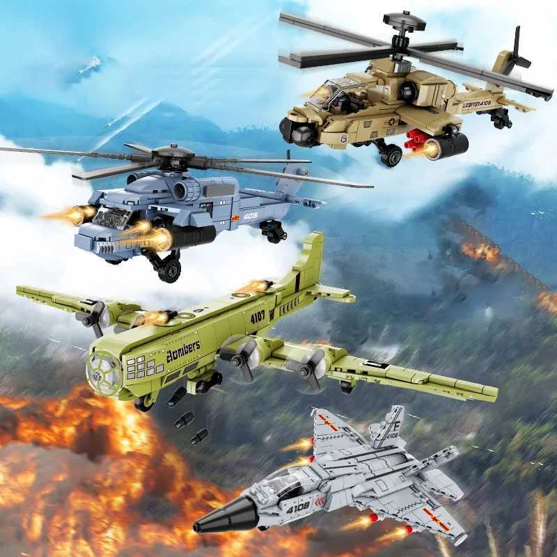 Creative Military Fighter Building Blocks Toy H20 WW2 J20 Bomber Model Assembly Model City Compatible Bricks Toys for 8 Boys C251104