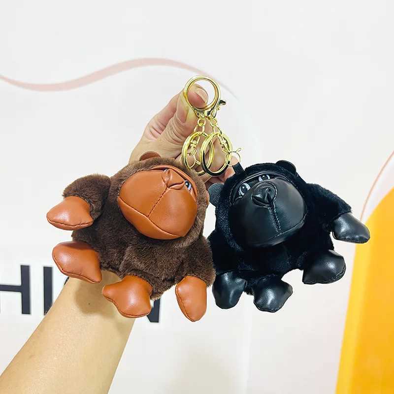 12cm King Kong Gorilla Plush Keychain Cute Monkey Stuffed Animal Toy Keyring Bag Charm Gift for Boys Girls Christmas Birthday C251104