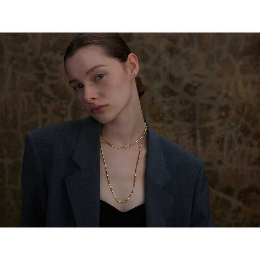 Yhpup 905cm New Square Exquisite Long Bling Chain Necklace 316L StainlESS Steel UniseX Waterproof Stylish JewelryXJ251104