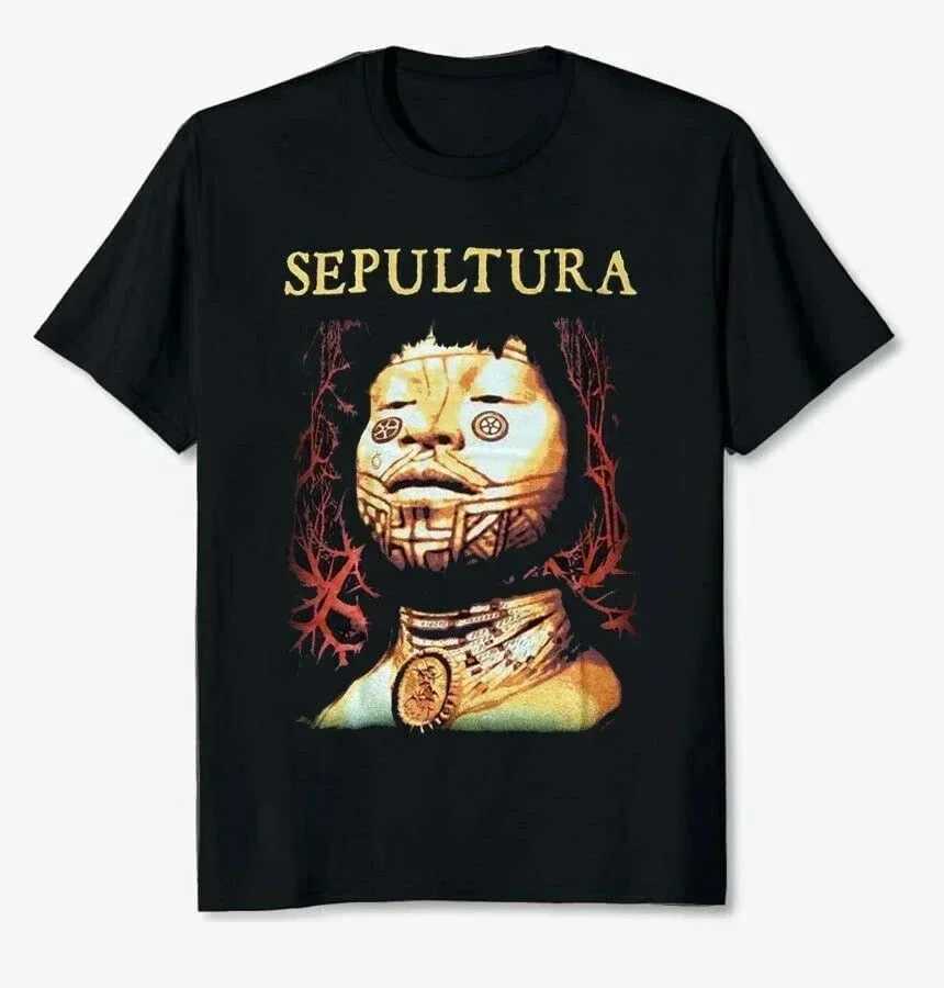 2024 Retro Mens T-shirt Cotton SEPULTRA ROOT 30 Year Metal Kavalala Printed Mens T-shirt Hip Hop Short Sleeve W250403