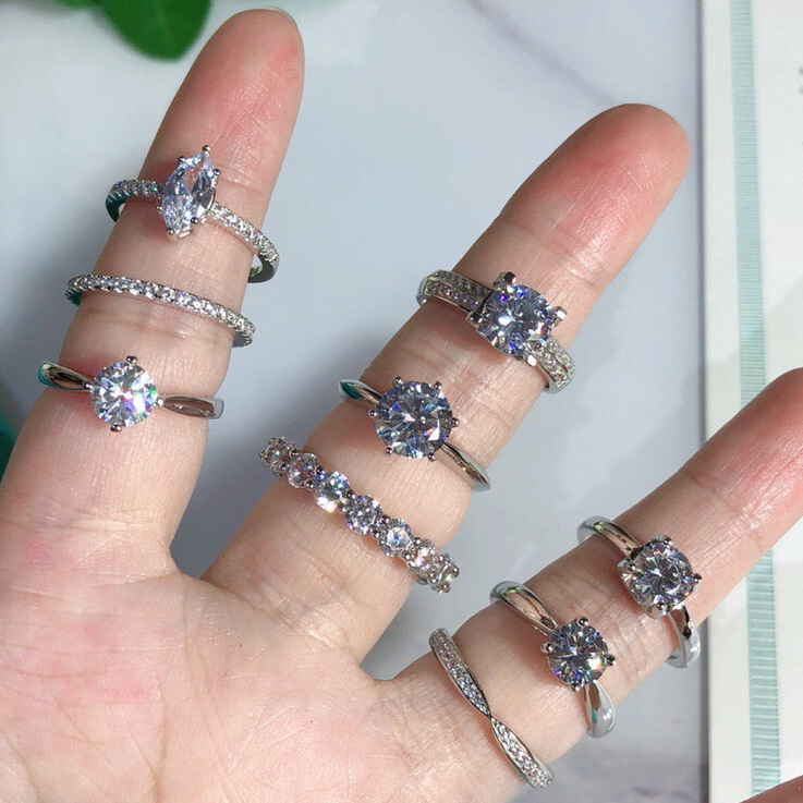 Customized products Sterling silver jewelry moissanite Ring Necklace Earring Bracelet belt watch production time 9 days transportation time 14 days 33