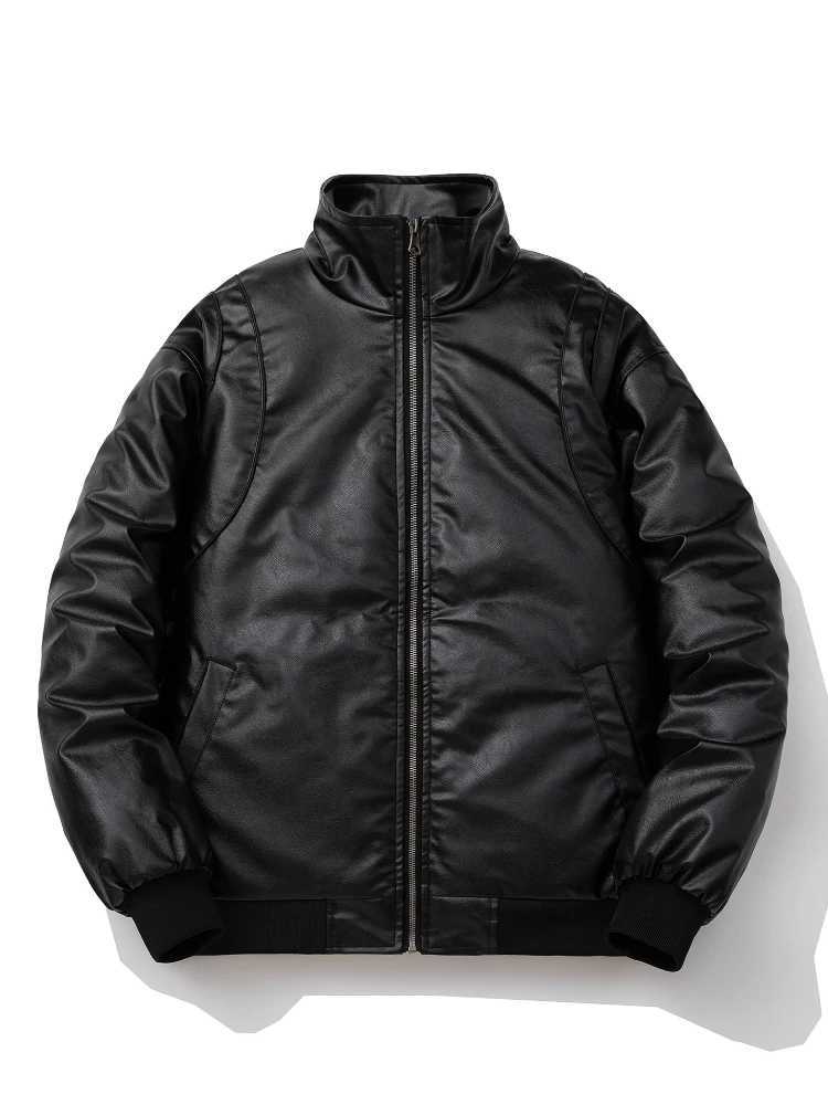 Man Leather Jacket Winter Vintage Motorcycle PU Leather Coat Warm Casual Baggy Motor Jacket Original Streetwear High Quality J251103