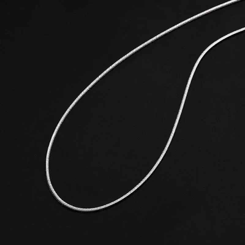 1Pcs Punk Hip-hop Snake Link Chain 925 Sterling Silver Necklace for Men Women Male Jewelry Gifts Cadenas Para HombreXJ251104