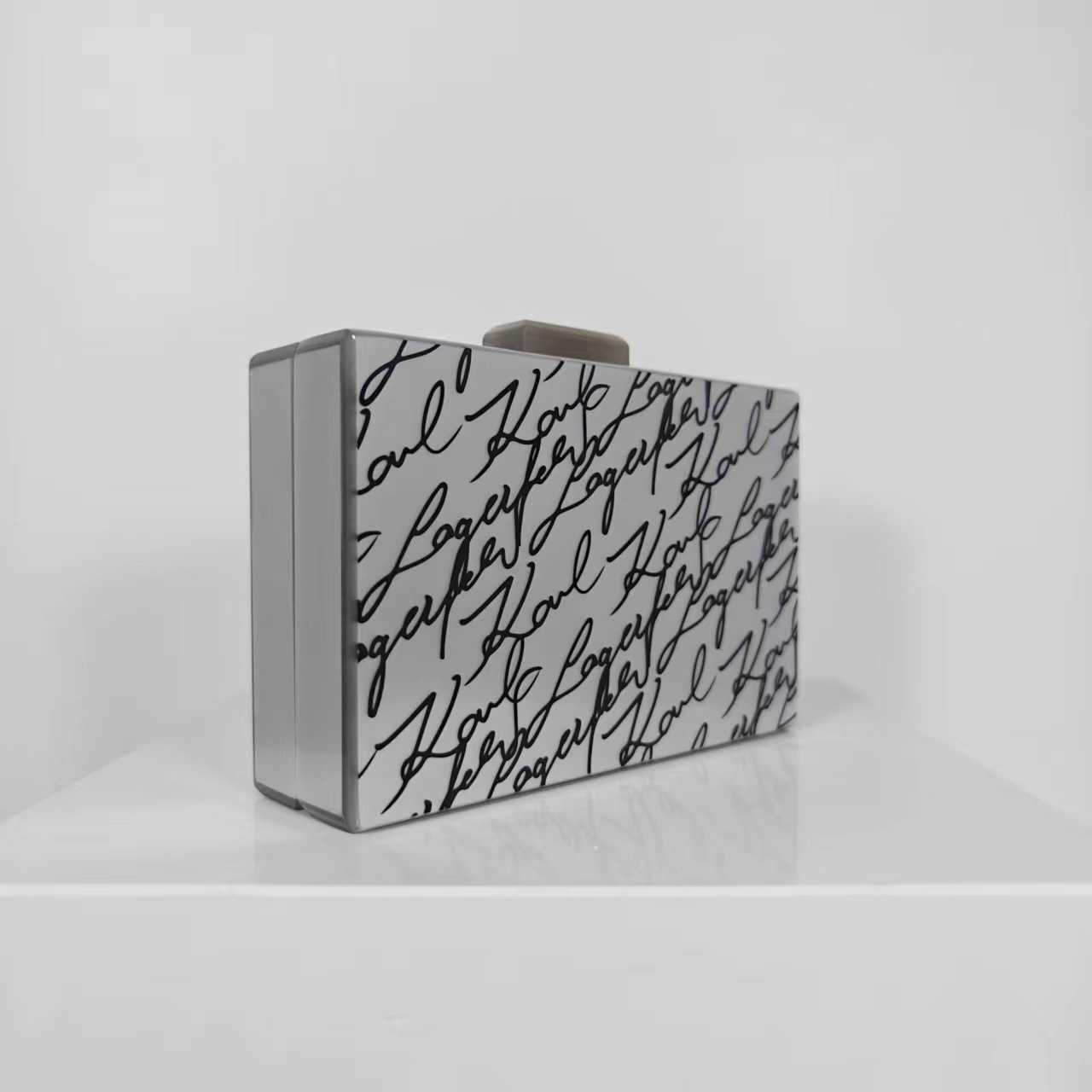 Womens New Acrylic Dinner Bag Single Shoulder Oblique Cross Wedding Banquet Handheld Bag Chain Bag