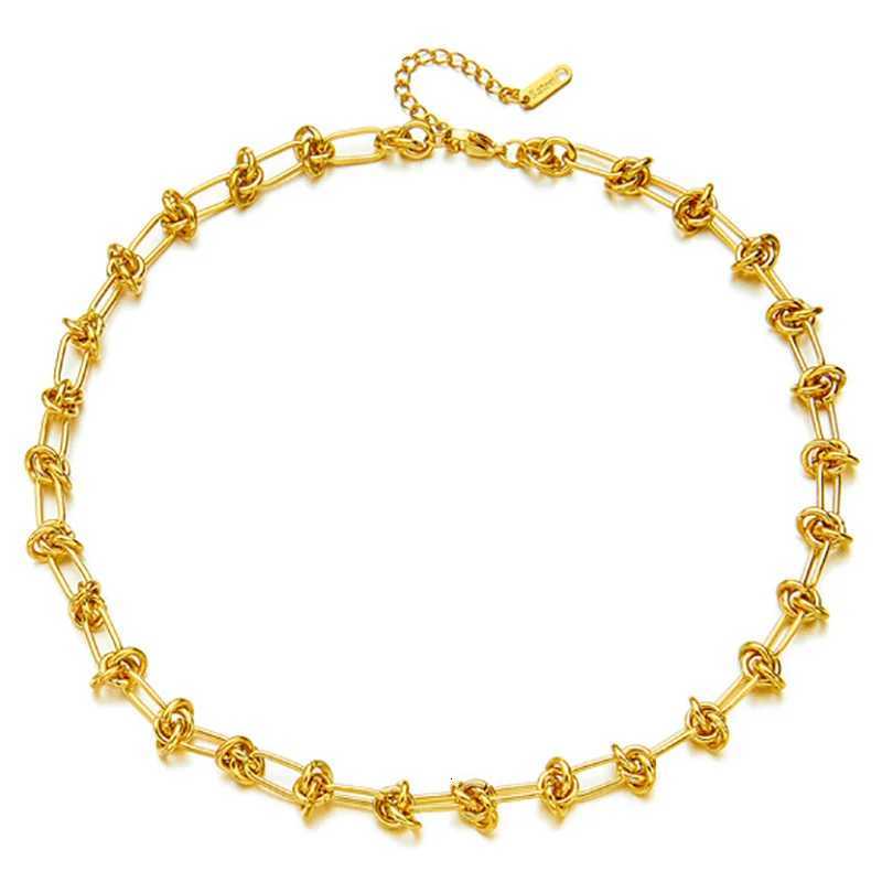 PANGJERY 316L Stainless Steel Entangled Lines Necklace For Women Classic Hip Hop Clavicle Chain Party Jewelry Gifts WholesaleXJ251104