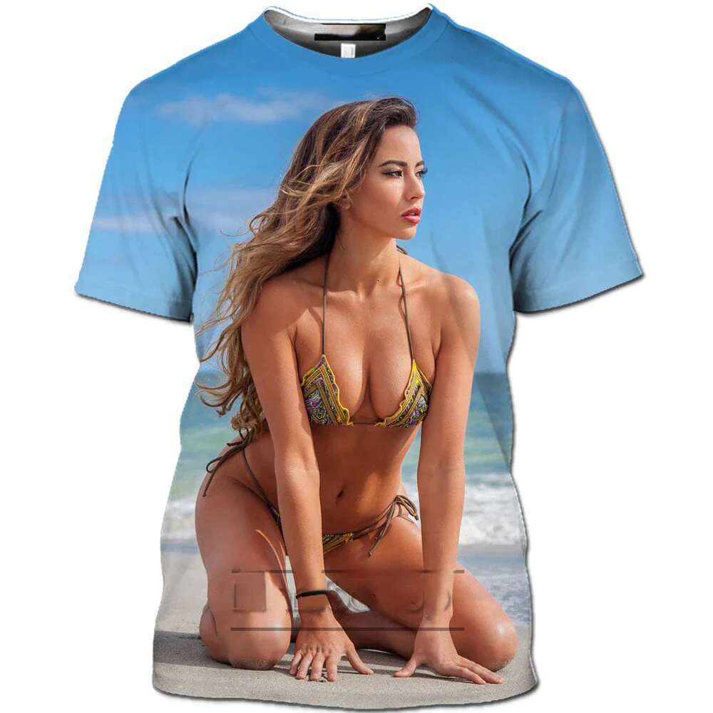 Summer Hip Hop Funny Men's T-shirt Spice Girl Pattern 3d Printed Short Sleeve Loose O-neck Premium Fashion Personality Trend To