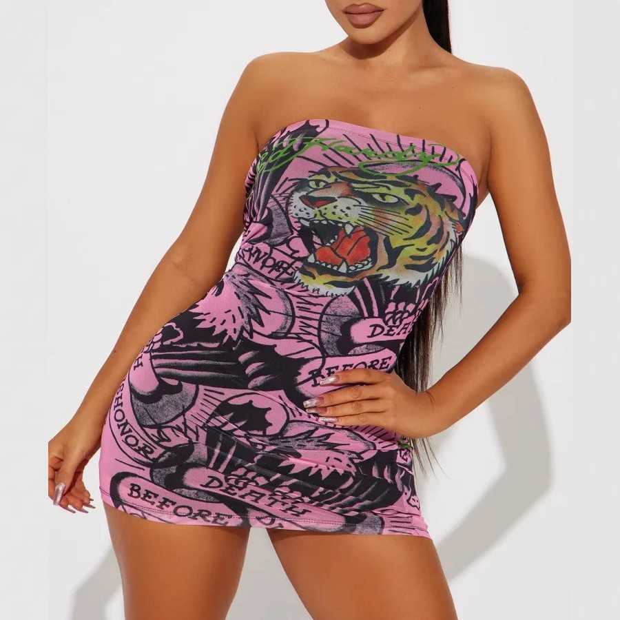 FC1331 Sexy Hot Girl Fashion Printed Dress Y250403GMXD