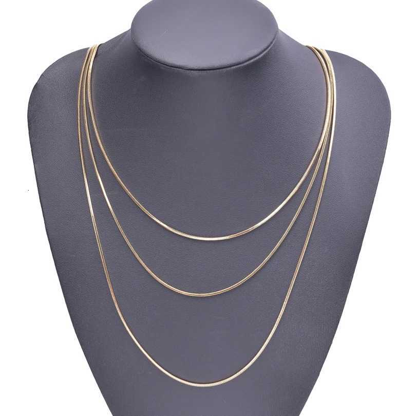 1/5/10pcs 45-60cm Square Snake Chain Necklace DIY Jewelry Making Supplies Gold Color Stainless Steel Chains For Women Men ChokerXJ251104