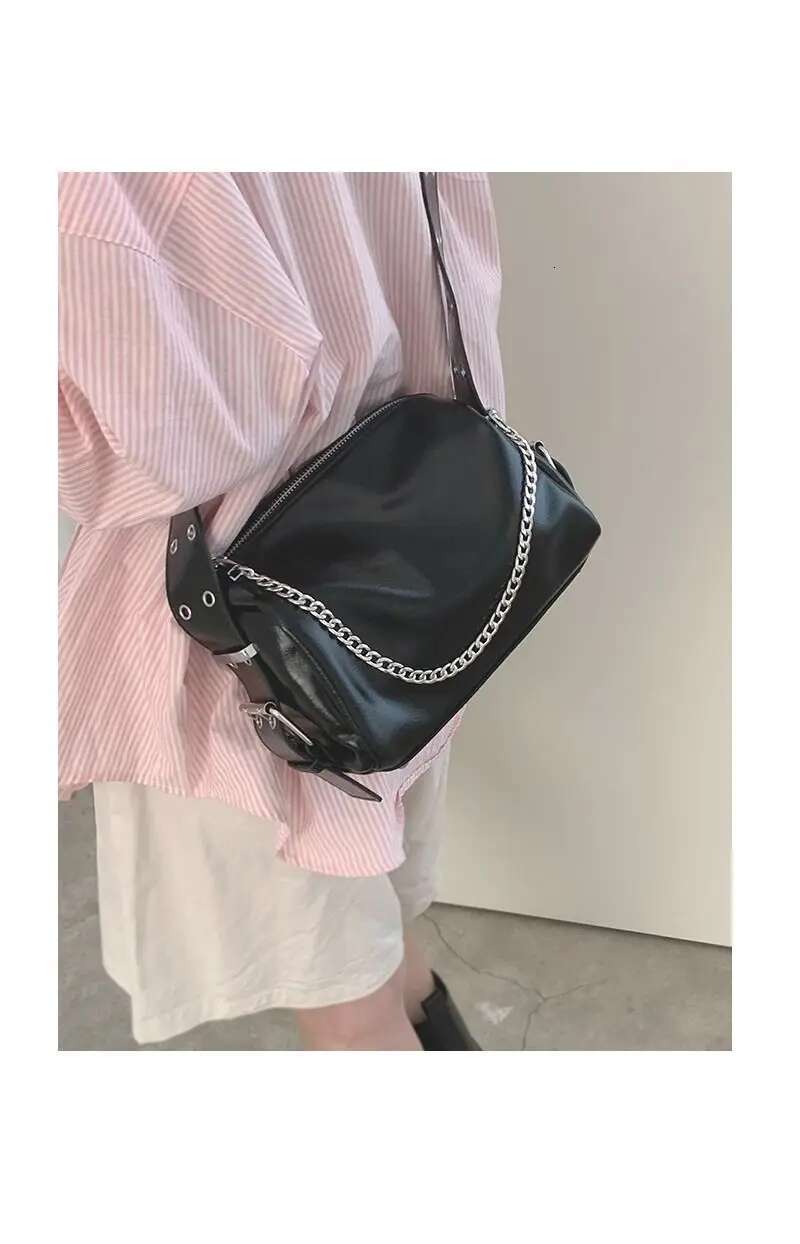 JIAERDI Y2k Grunge Sier Women 2023 Trend Leather Design Pillow Handbags Ladies Haruku Large Capacity Messenger Bag