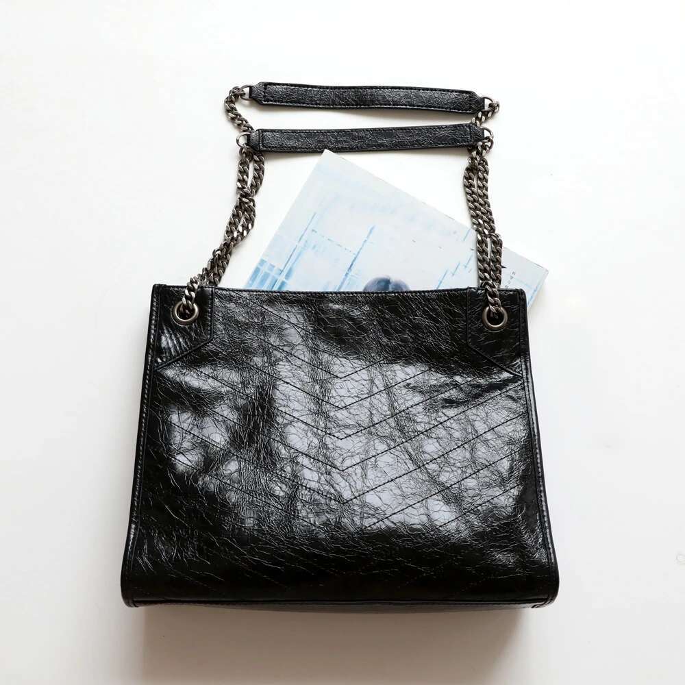 Genuine Pitot 2025 New Design Oil Wax Head Layer Cowhide Vintage Ing Ladies Large Capacity Chain Shoulder Bag
