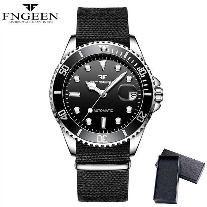 2024 FNGEEN 9001 Luxury Brand Men Watch Steel Tourbillon Skeleton Mechanical Watches Luminous Automatic Date Diamond WristwatchT251104 - view 6