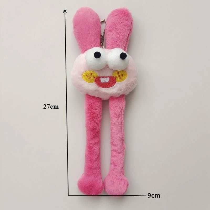 Funny Stretchable Big Eyes Monster Plush Keychain Stuffed Animal Pendant for Girls Women Cute Backpack Hanging Toy Bag Accessory C251104
