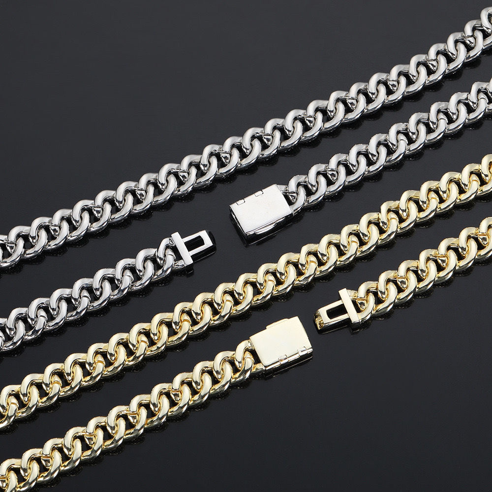 Round Moissanite k Chain 13MM Baguette Dia Necklace Sier Hip Hop Iced Out Cuban Chains