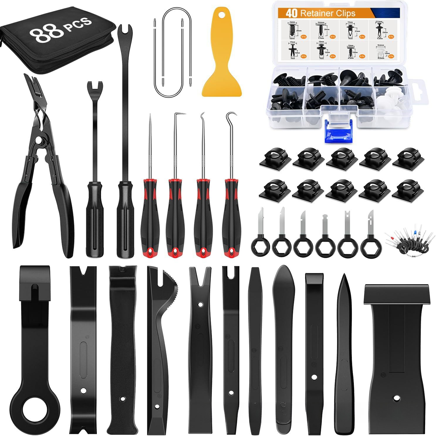 38pcs car disassembly kit, 38 piece set, 88pcs central control audio disassembly tool, car buckle