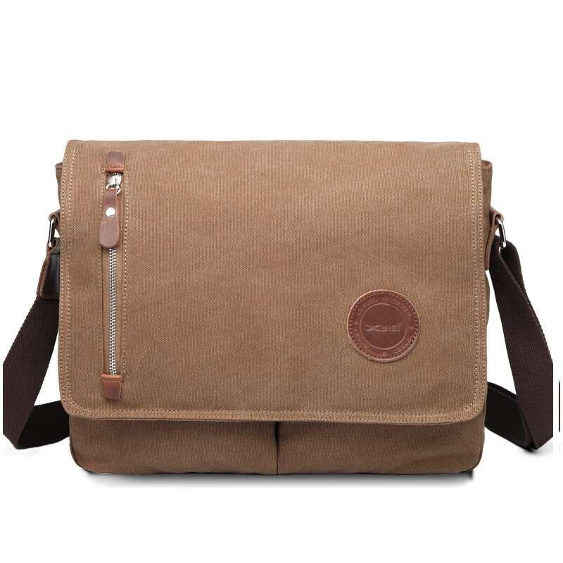 Men Canvas Casual Shoulder Crossbody Outdoor Travel Waterproof Male Business Messenger Solid Color Good Qualtiy Bag Hot Sell