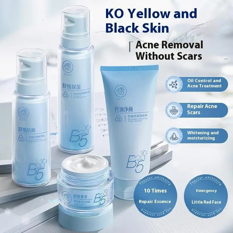 Ruyi B5 Skin Care Set 34pcs Oil Control Deep Clean Facial Cleanser r Toner Face Cream Gift Box Skin Care Men Women 251030