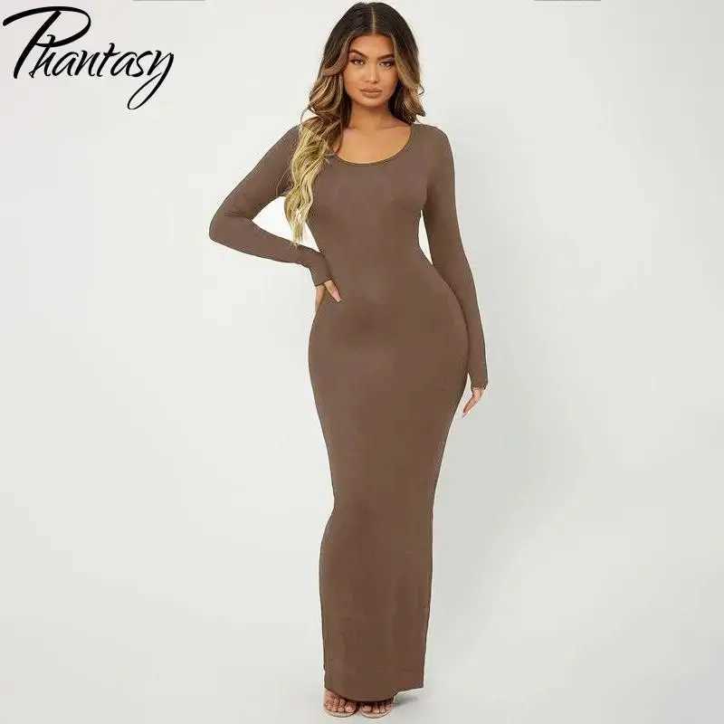 Phantasy Women Sexy Elegance Knitted Long Dress Office Lady Designer Long Slve Dress Girl Fashion Black Slim Dress Clothes X2504031