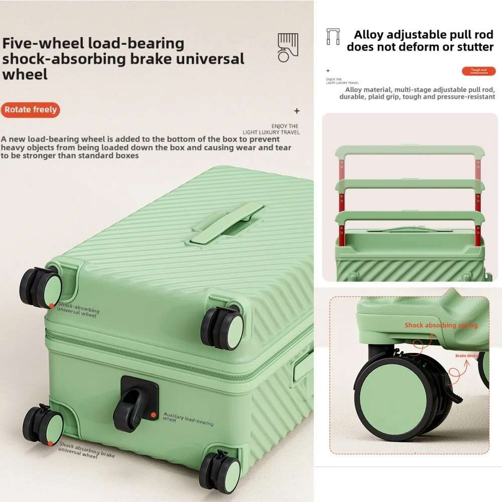 Luggage Large capacity 20/24/26/28/30 Travel roll Usb charging port designer bag Wide trolley case with rotating wheel