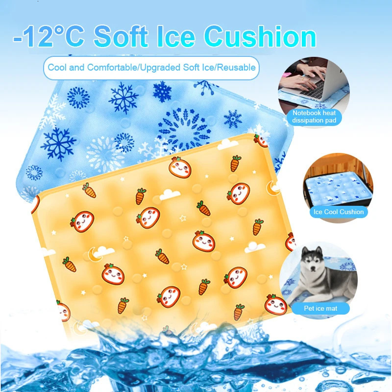 Summer Pet Cooling Mat Breathable Ice Blanket for Dogs Cats Pets Sleep Cold Bed Washable Ice Silk Pads Cushion Pet Accessories 250402