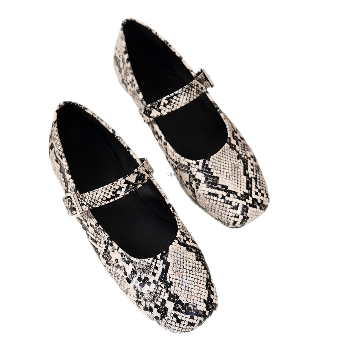 New Designer Sandals With Free Shipping Square Toe Texture New Comfortable And Casual Versatile One Foot Fashion Flat Mary Jane Women's Shoes Sin