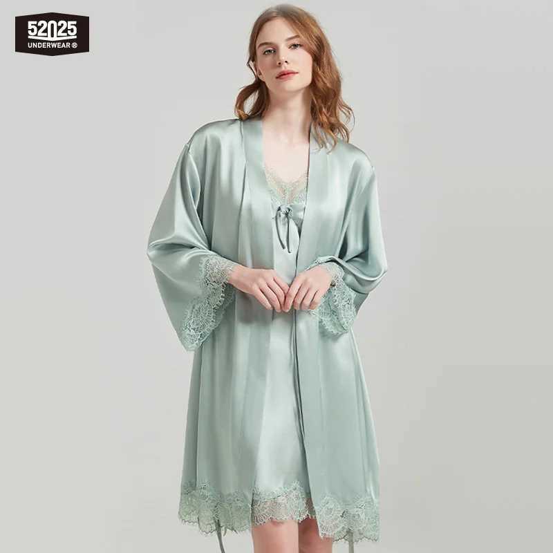52025 Womens Pure Silk Lace Nightgown Robe Set 100 Mulberry Silk Luxurious Comfort Timeless Feminine Grace C251104
