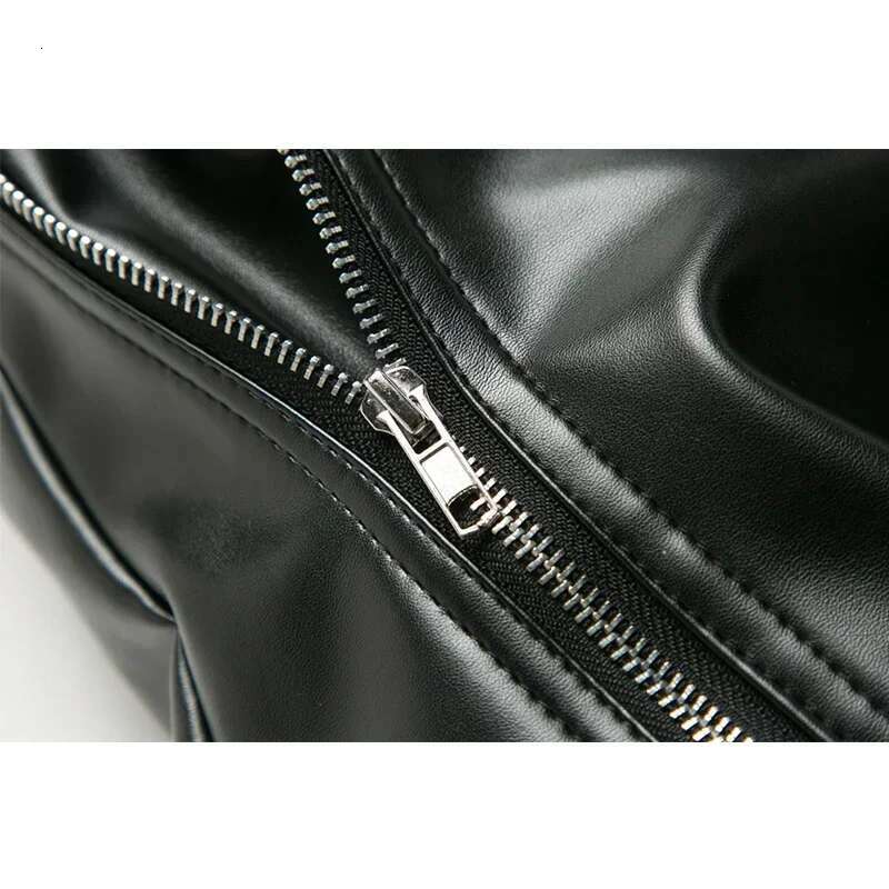 New Winter Men Skinny Biker Pu Leather Pants High Street Fashion Motorcycle Trousers For Male Stage Club Wear