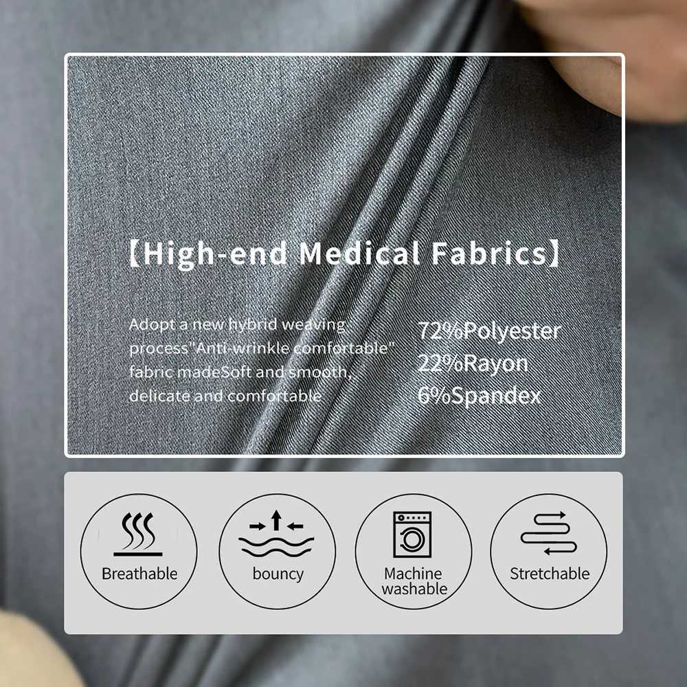 Pet Grooming Scrub Set Spa Uniforms Unisex V-NeCK Work CloTHes Medical Suit Summer Surgical Scrubs Top Jogger Pants W251104