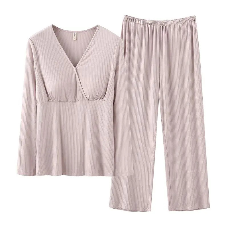 Pregnancy breastfeeding clothing spring and summer maternity pajamas womens postpartum sets home clothing maternity care pajamas 250402