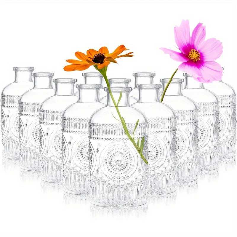 12 Pack Clear Bud Vases Small Vases For Flowers Vintage Bottles For He Off Decor Centerpieces For Wedding H251104