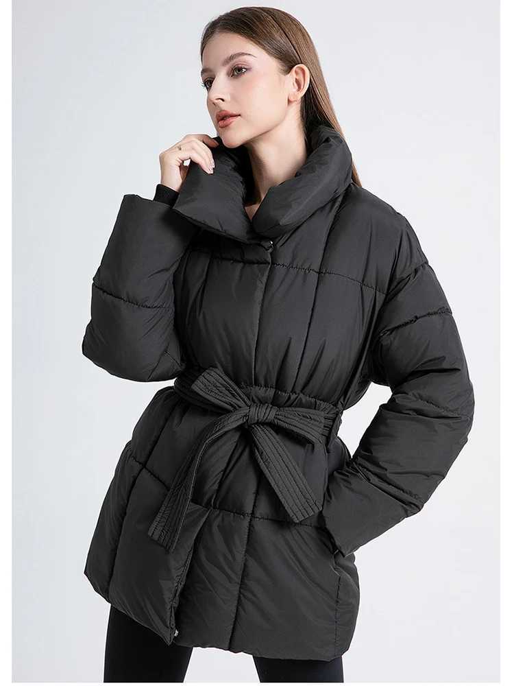 Winter New Cotton Padded Puffer Coat Women Thicken Warm Pocket Snow Parka For Student Mid Length Winter Zipper Jacket Women J251104