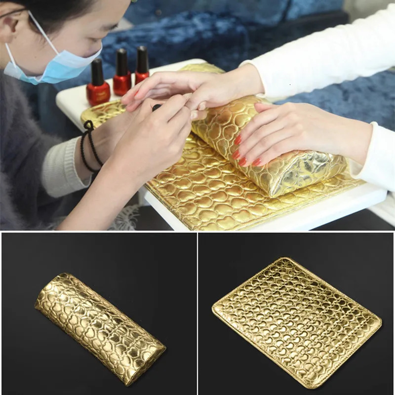 2Pcs Semicircle Hand Rests Cushion Pillow Pad Set Nail Art Manicure Beauty Tool Manicure Art Mat Salon Equipment Supplies 250328