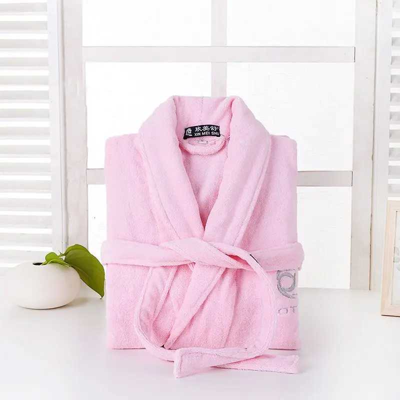 Mens Luxury Thick Long White Bathrobe Cotton Robe Soft Towel Fleece Plus Size XXL Nightgown Kimono Robe C251104